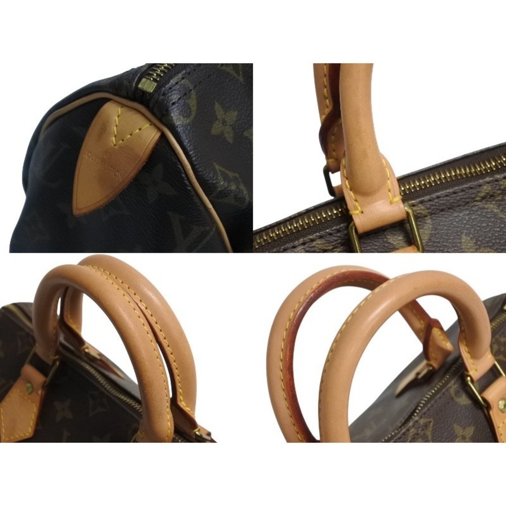 LOUIS VUITTON Speedy Handbag Monogram Leather Brown - Picture 5 of 9